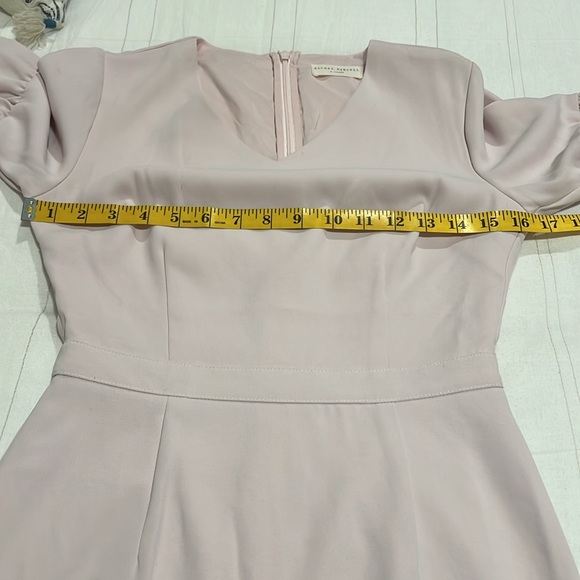 Rachel Parcell Dusty Pink Midi Dress Gathered Lantern Sleeves XS - Picture 12 of 13